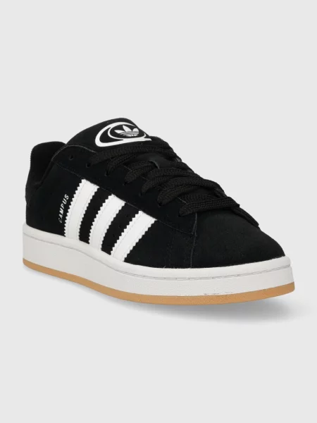 Semišové poltopánky Adidas čierna