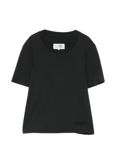 Tricou Mm6 Maison Margiela cu autograf negru