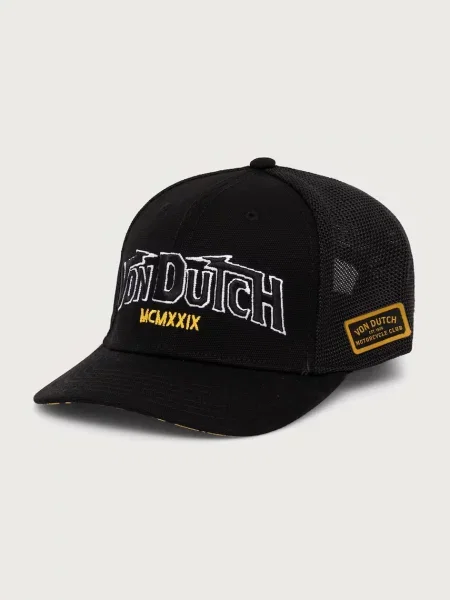 Von Dutch trucker kapa z bombažem črna