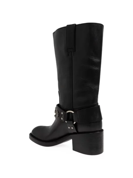 Botine Chloé din piele negru