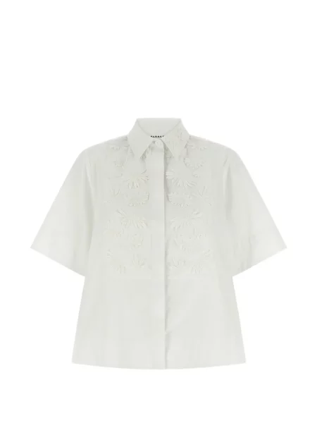 Haftowana krótka koszula Parosh biała