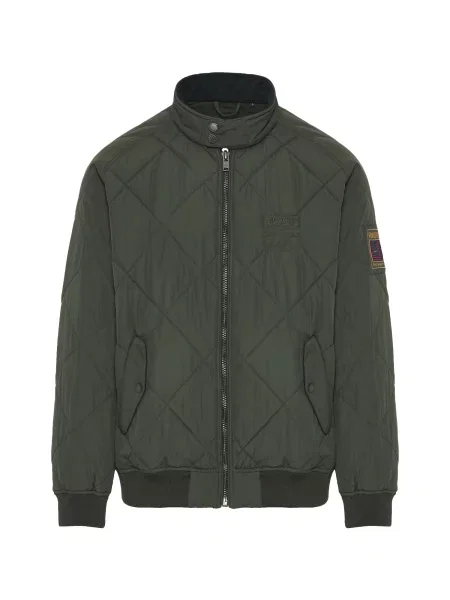 Funky Buddha Geacă de primăvară-toamnă închis verde