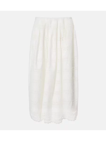 Midi krilo Faithfull nad koleni bela