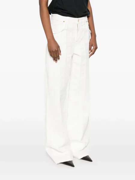 Blugi Blumarine cu franjuri alb