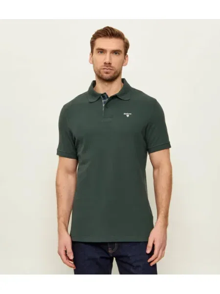 Tricou polo Barbour verde