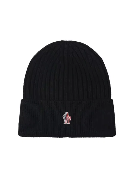 Czapka Moncler wełniana czarna