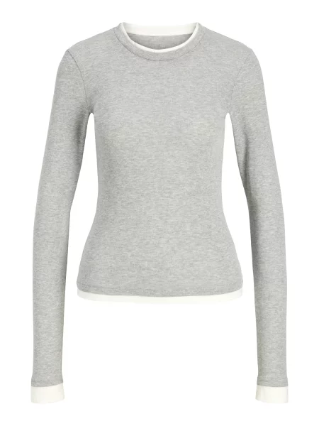 JJXX Tricou gri deschis alb