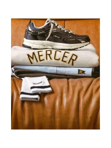 Buty do biegania Mercer Amsterdam skórzane do biegania szare