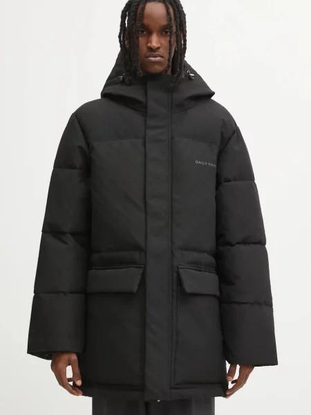 Daily Paper geacă Oba Monogram Puffer de iarnă negru