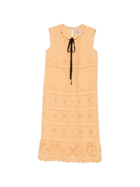 Rochie midi Vita Kin cu broderie portocaliu