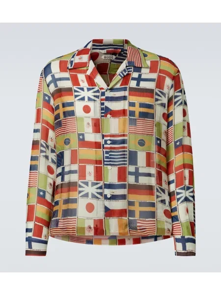 Svilena srajca Bode s potiskom