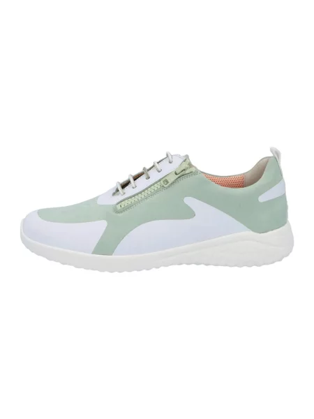 Sneakersy Solidus sznurowane skórzane zielone
