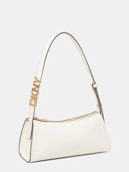 Шкіряна сумочка Dkny бежевий