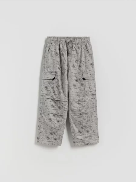 Утепленные брюки карго Reserved серые
