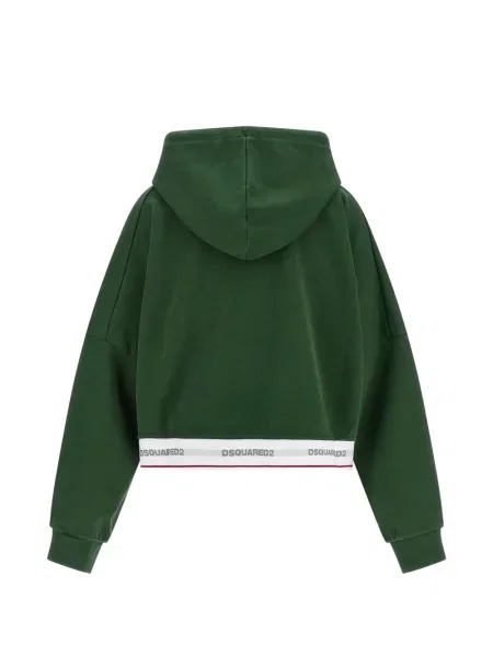 Hanorac cu glugă Dsquared2 cu autograf verde