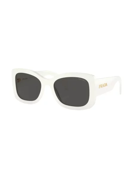 Saulės akiniai Prada Eyewear su autografu balta