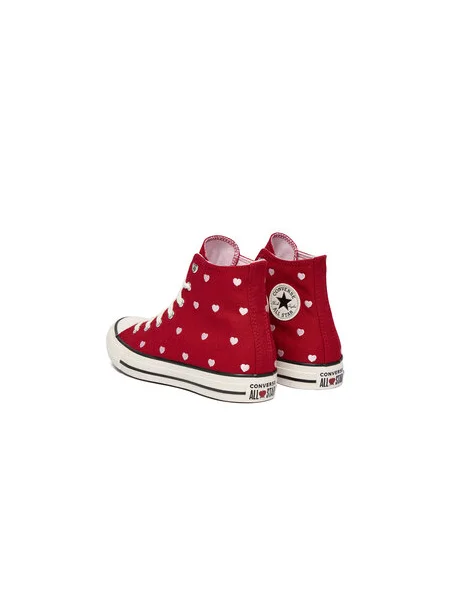 Tornacipő Converse Chuck Taylor All Star Hearts & Roses Piros fehér