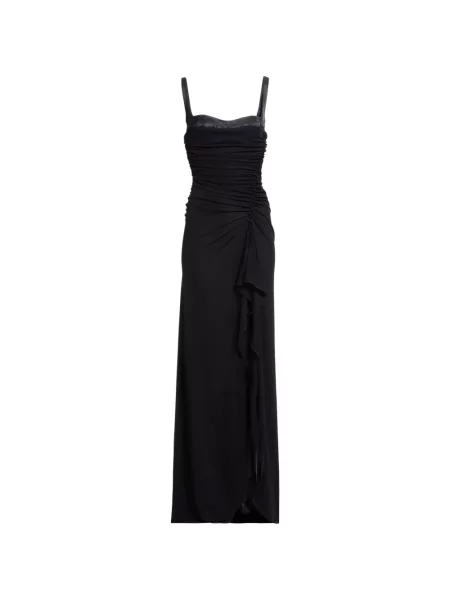 Rochie maxi Elie Saab cu volane negru