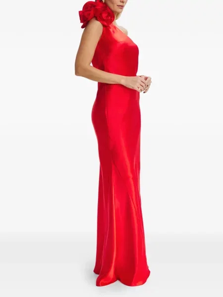 Rochie maxi Il Volo cu model floral de costum roșu