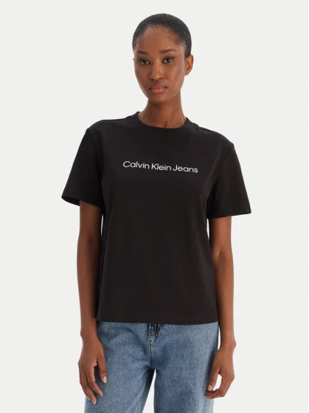 Tricou Calvin Klein Jeans clasic negru
