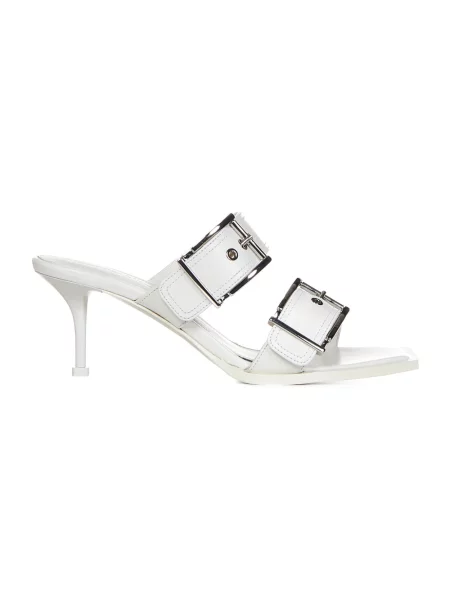 Klapki mules Alexander Mcqueen białe