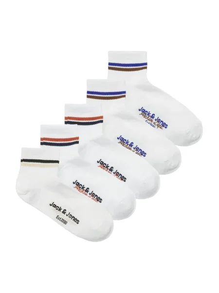 JACK & JONES Nogavice JACBOSTON temno modra / čokolada / črna bela