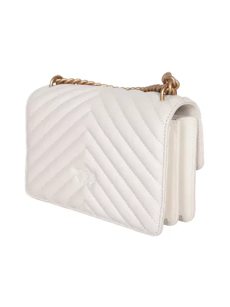 Pinko torebka crossbody skórzana biała