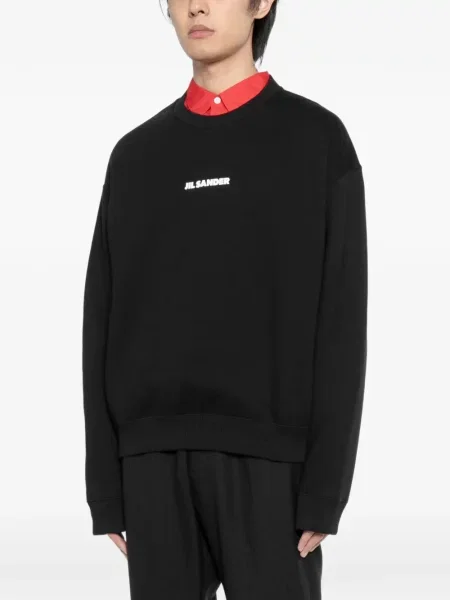 Hanorac Jil Sander cu imagine negru