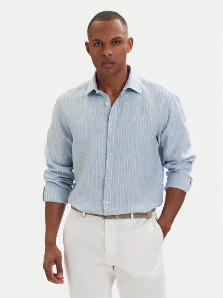 HUGO Cămașă Valerio deschis Modern Fit albastru
