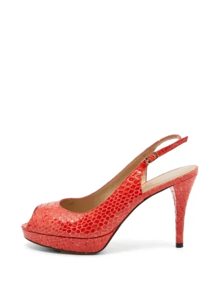 Pantofi cu toc Stuart Weitzman slingback roșu