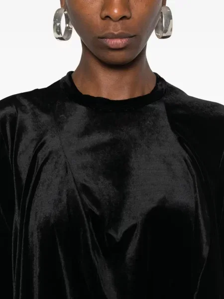 Rochie mini Comme Des Garçons drapată de costum negru