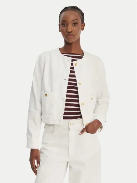 Tommy Hilfiger Džinsinė striukė Lady balta