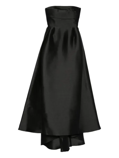 Maksi sukienka maxi Solace London bez ramiączek garniturowa czarna