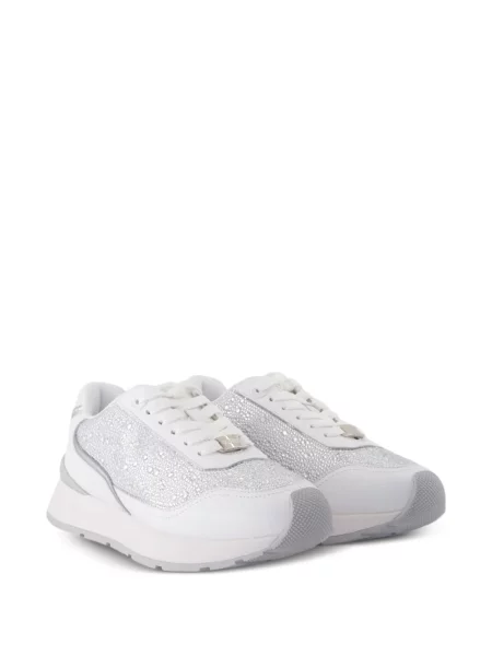 Sneakerși Versace de cristal alb
