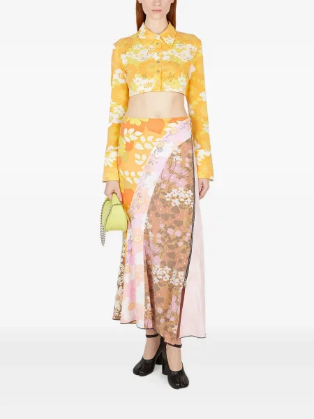 Cămașă Rave Review cu model floral cu imagine galben