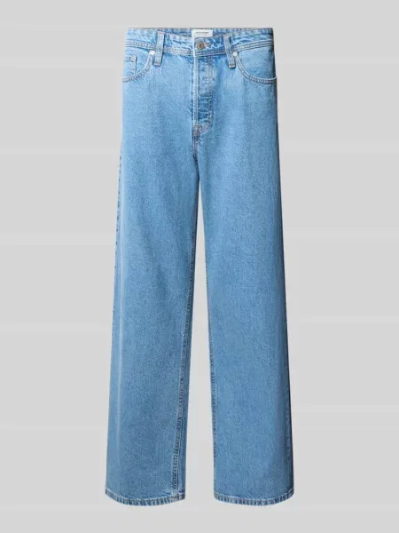 Jeansy o kroju straight fit z czystej bawełny model Ted' Jack & Jones niebieskie
