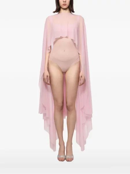 Asimetrični bodi Atu Body Couture ružičasta