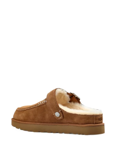 Papuci de casă Ugg din piele de căprioară maro