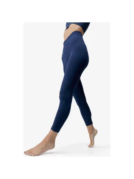 Legginsy długie Born Living Yoga Sarvan granatowe L niebieskie