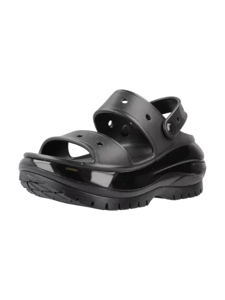Crocs klapki Classic Mega Crush Sandal na platformie czarny