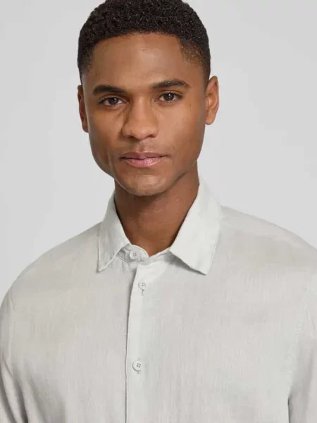 Koszula casualowa z mieszanki lnu i bawełny o kroju slim fit model RAMIS' Drykorn