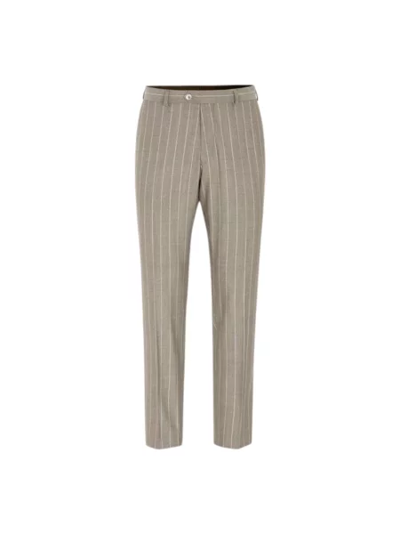 Spodnie Oscar Jacobson wełniane w paski beżowe