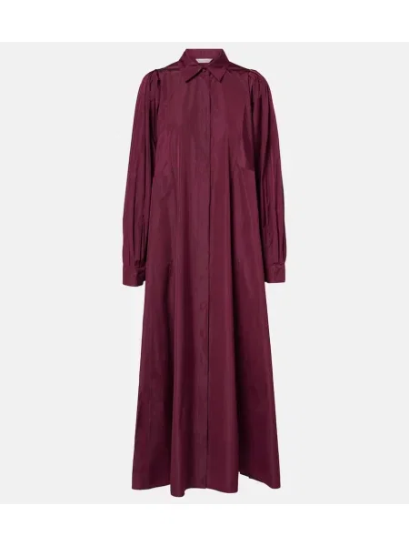 Rochie maxi Max Mara plisată de costum bordo