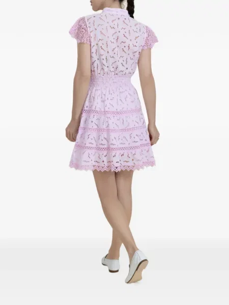 Rochie mini Temptation Positano cu broderie roz