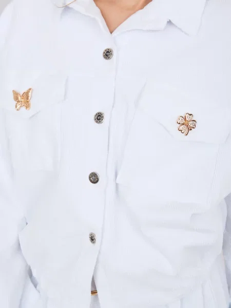 Кадифено яке Rue Paris бяло