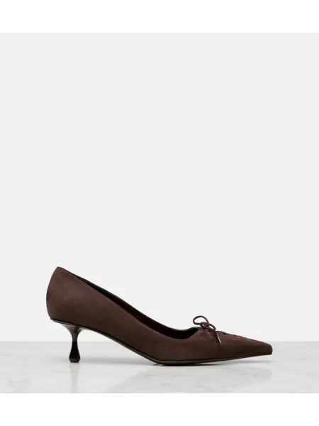 Pantofi cu toc Jimmy Choo din piele de căprioară maro