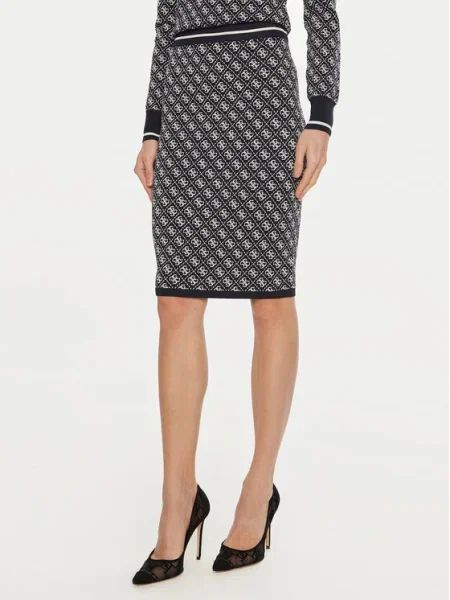 Guess szoknya LISE mini ceruza fazonú sötétkék