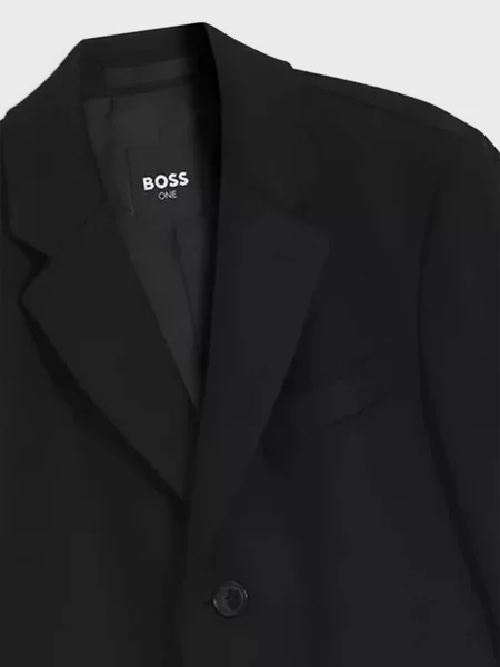 Вовняне пальто Boss чорне