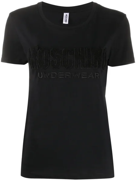 Tricou Moschino cu broderie negru