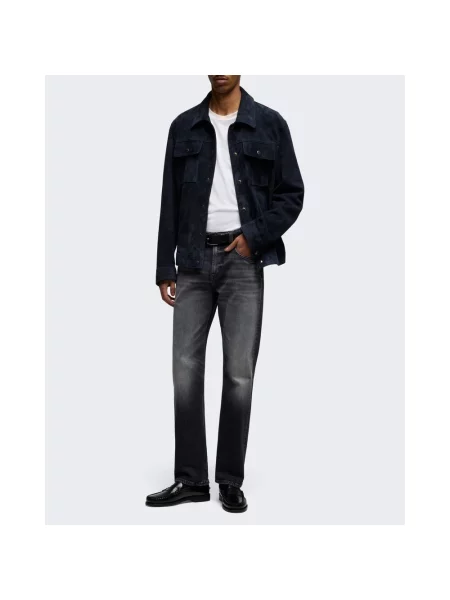 Jeansy straight leg 7 For All Mankind retro czarne